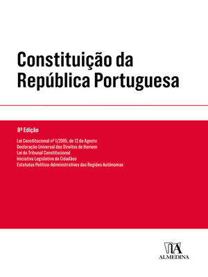 cover image of Constituição da República Portuguesa--8ª Edição